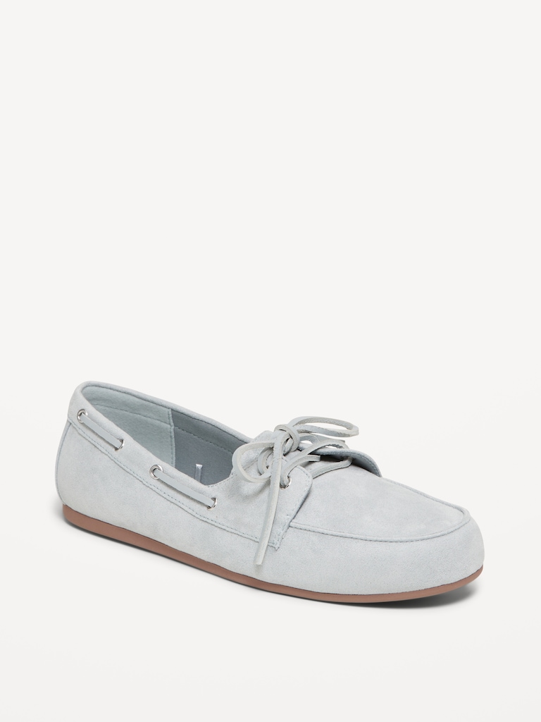 Faux-Suede Boat Shoes for Women