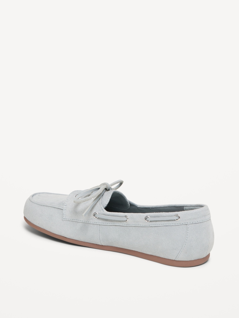 Faux-Suede Boat Shoes for Women