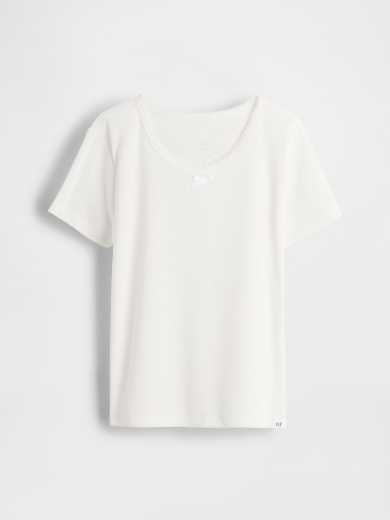 Kids Recycled Pointelle PJ T-Shirt