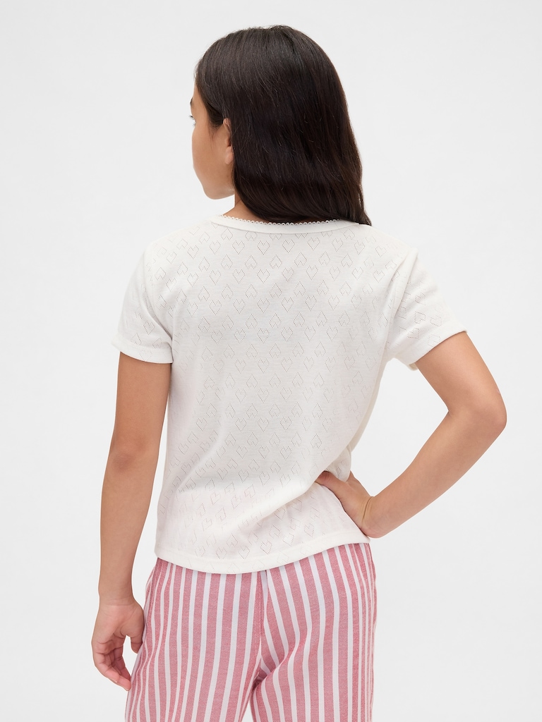 Kids Recycled Pointelle PJ T-Shirt