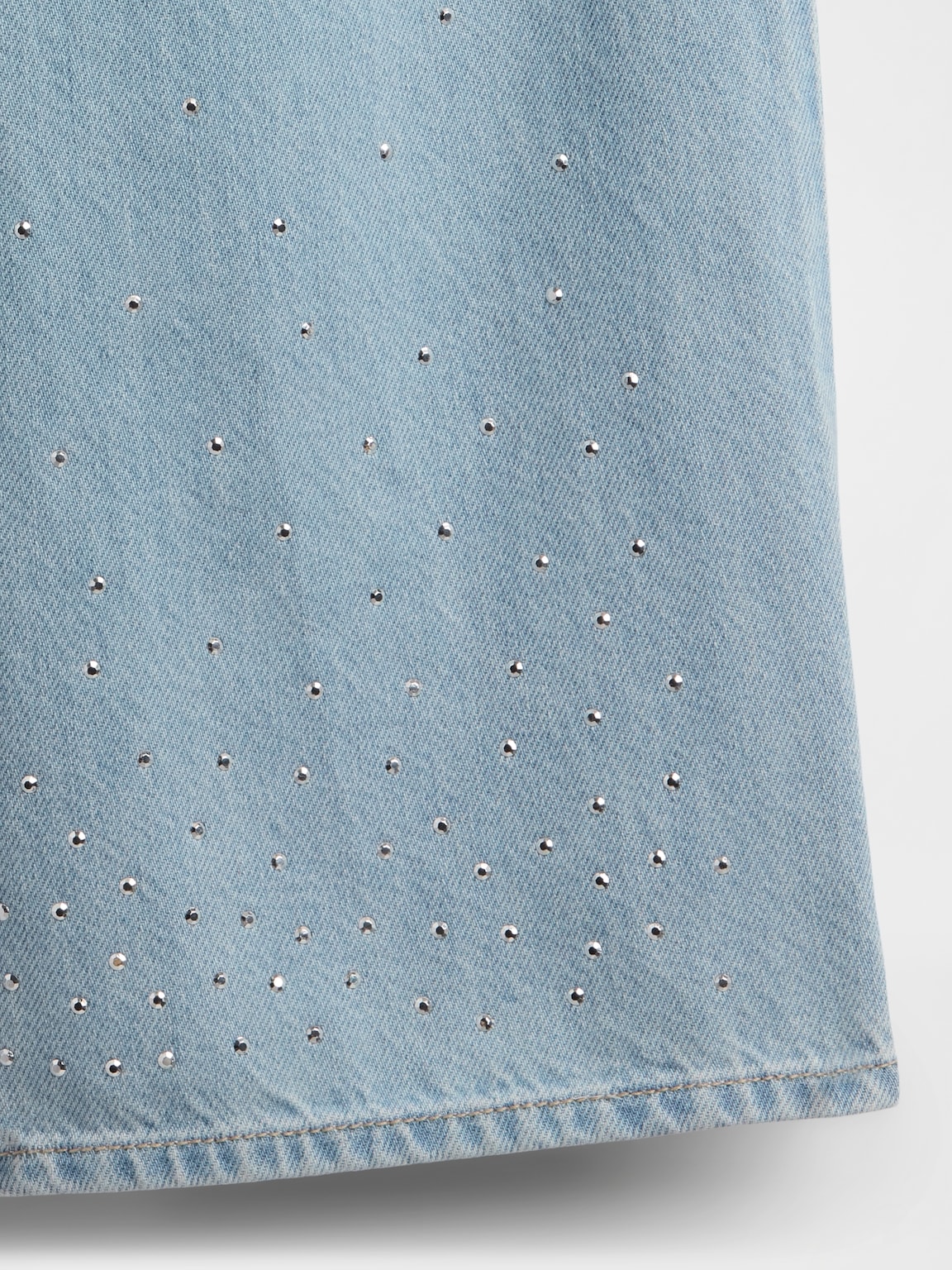 Kids Low Rise Stride Rhinestone Wide-Leg Jeans