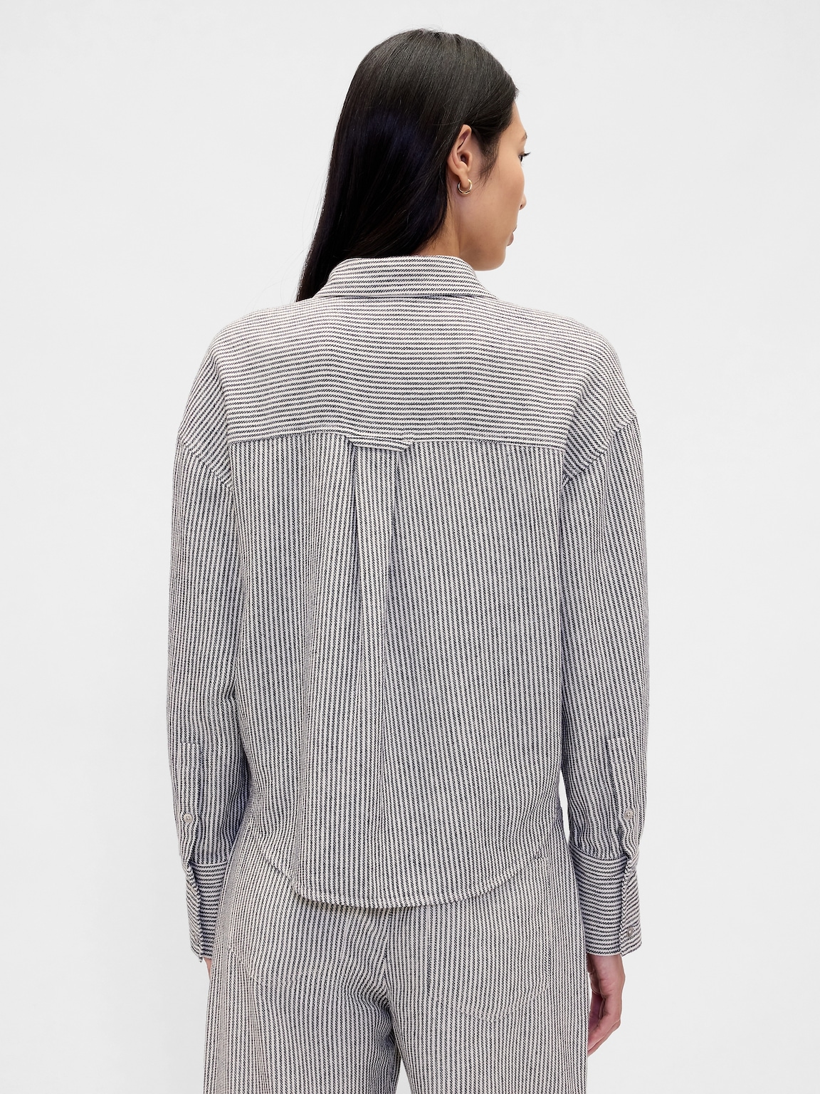 Linen-Cotton Oversized Shirt