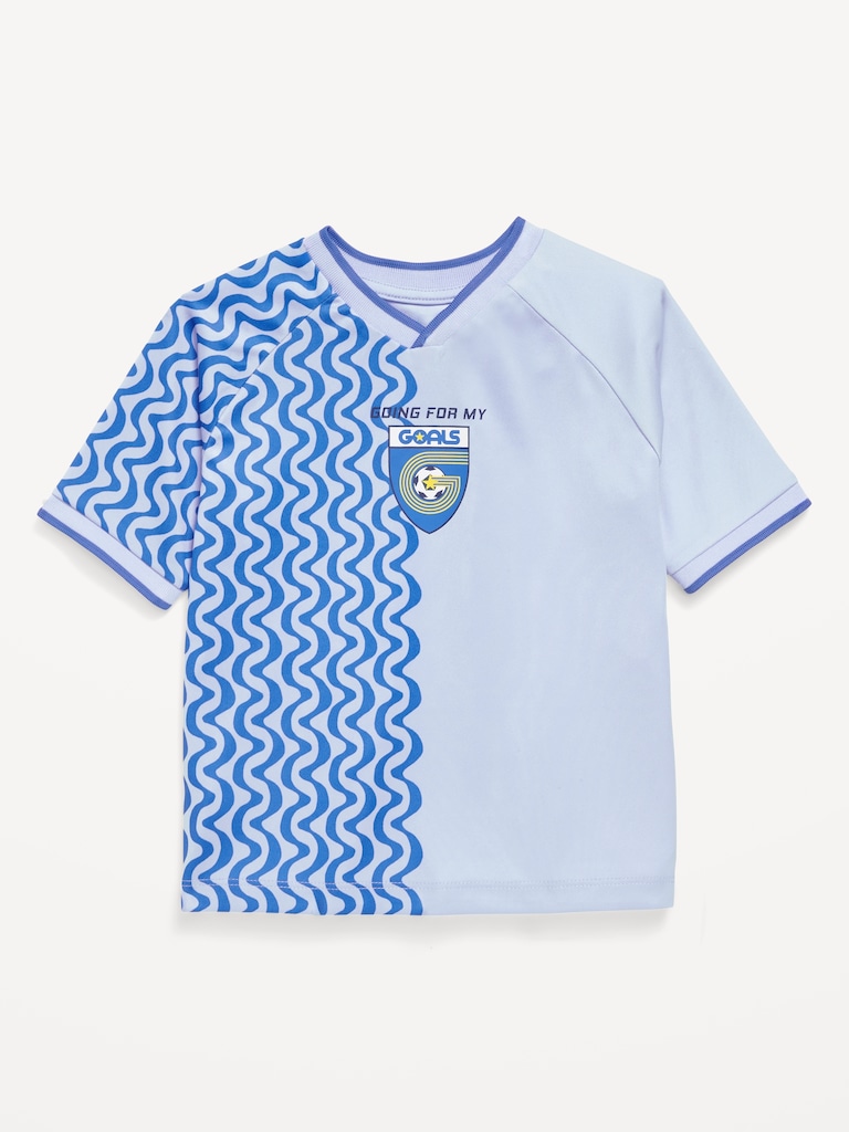 Oversized Graphic Jersey T-Shirt for Toddler Boys