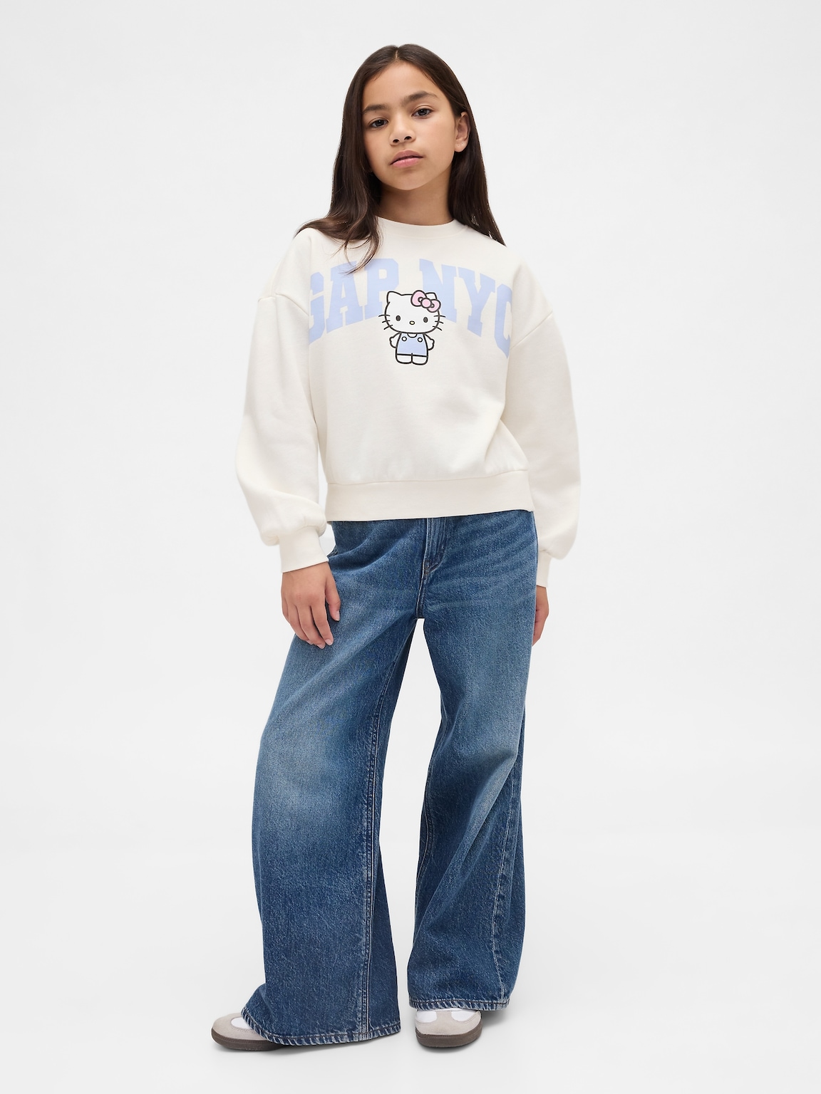 Kids VintageSoft Hello Kitty Logo Sweatshirt