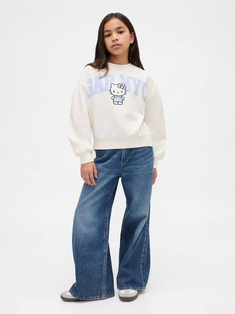 Kids VintageSoft Hello Kitty Logo Sweatshirt