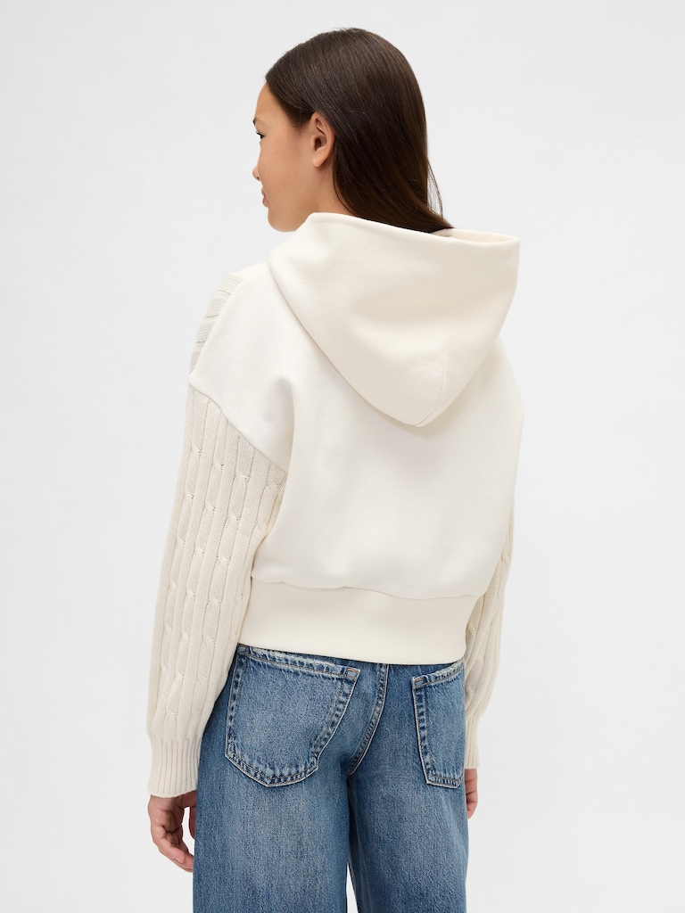 Kids VintageSoft Mixed Media Hoodie