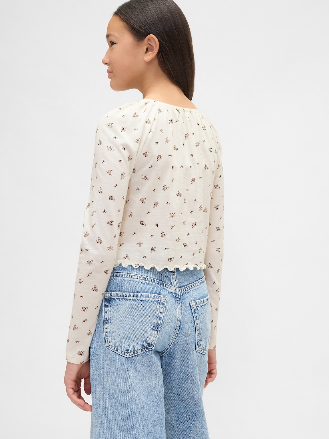 Kids Smocked Square-Neck Top