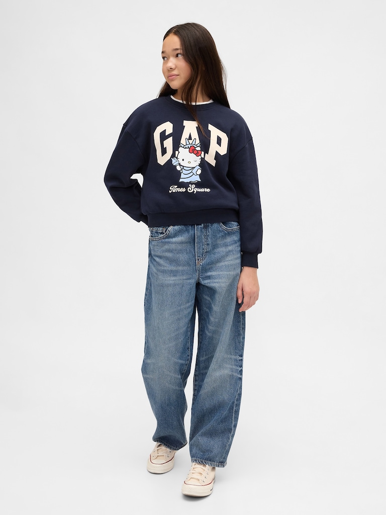 Kids VintageSoft Hello Kitty Logo Sweatshirt