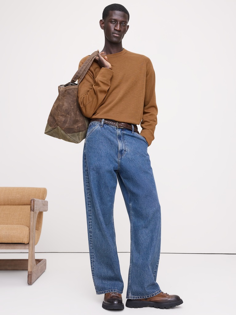 Slub Double-Knit Crew-Neck T-Shirt