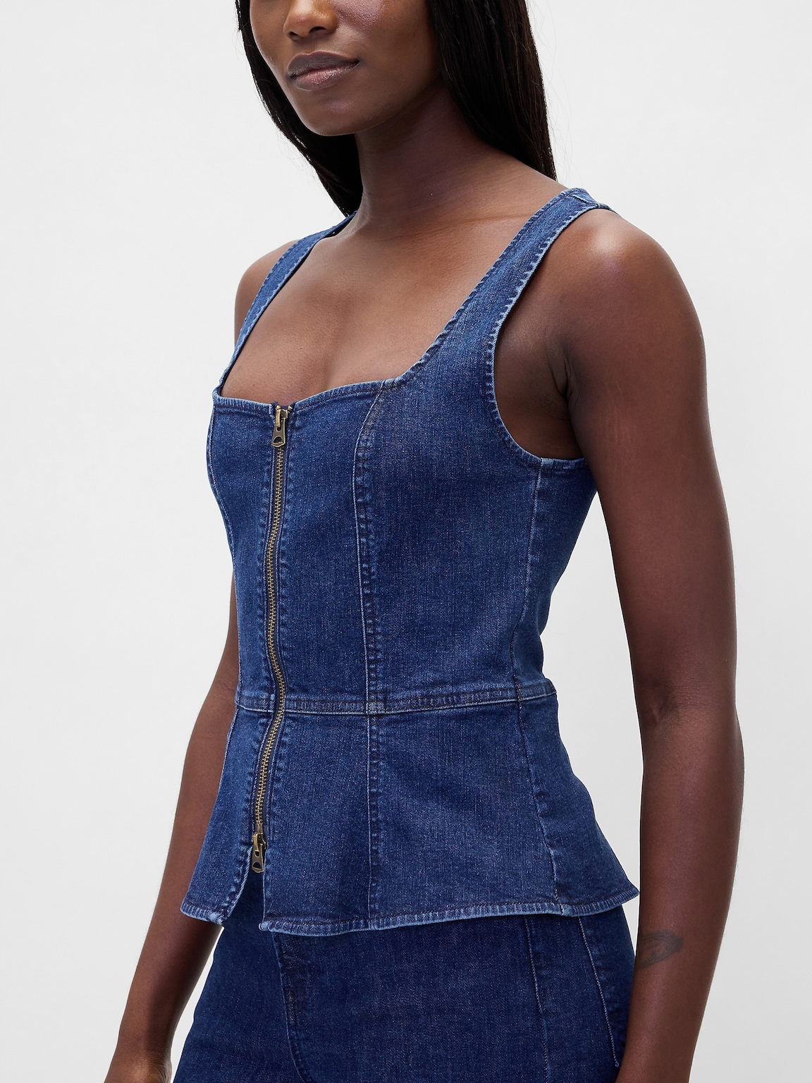 Denim Zip Vest