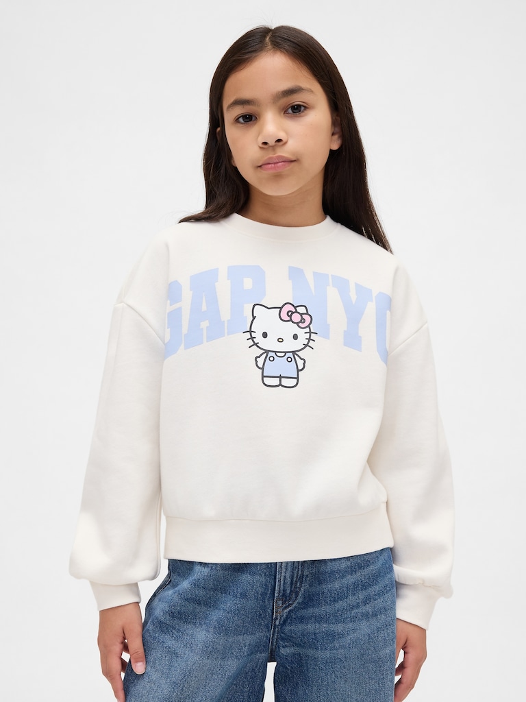 Kids VintageSoft Hello Kitty Logo Sweatshirt