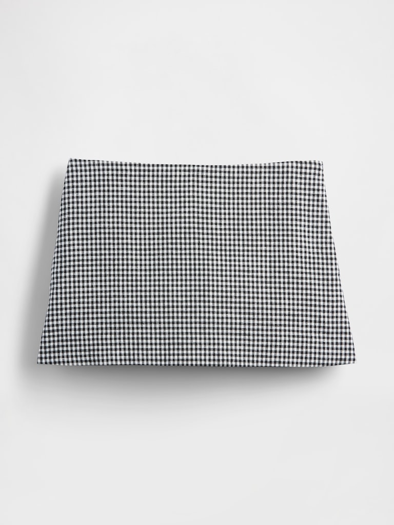 Low Rise Linen-Blend Mini Skort