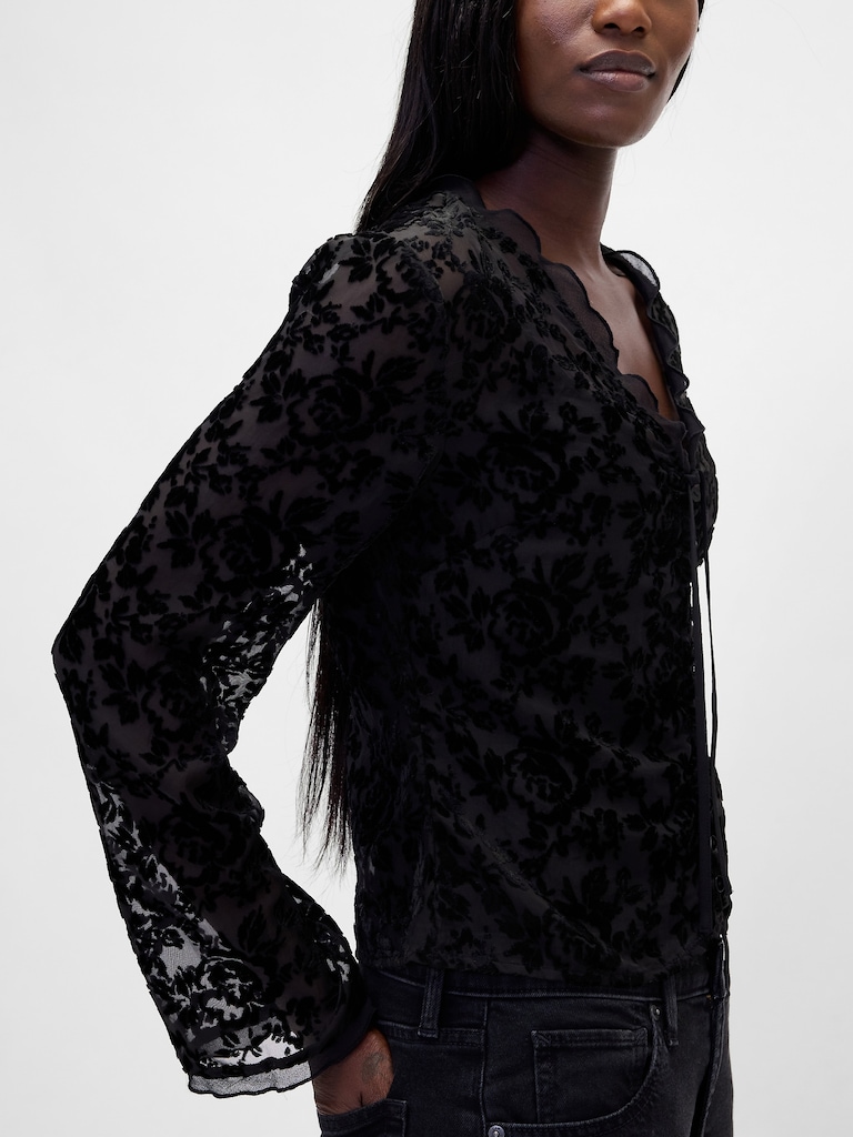 Burnout Velvet Shirt