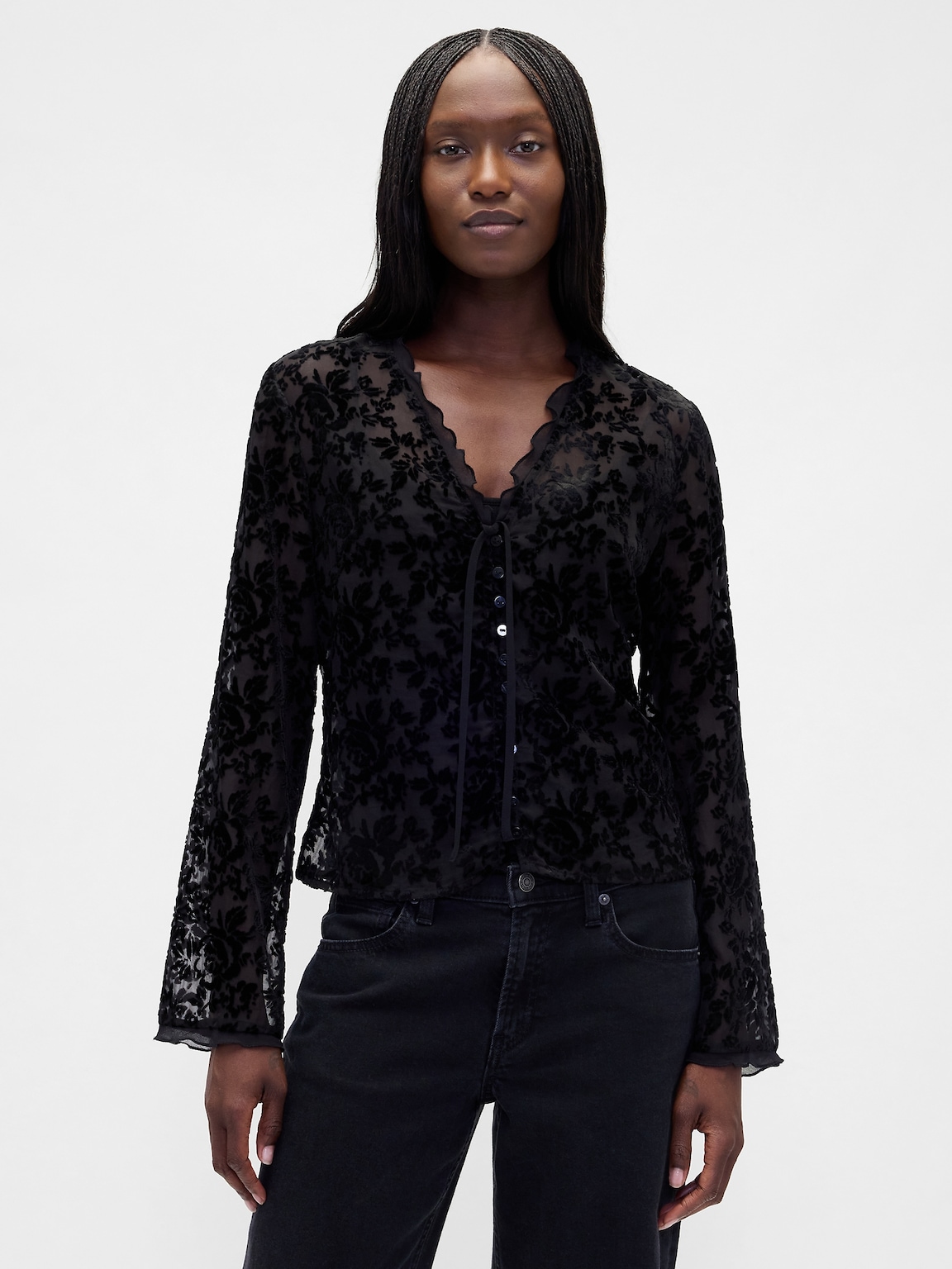 Burnout Velvet Shirt