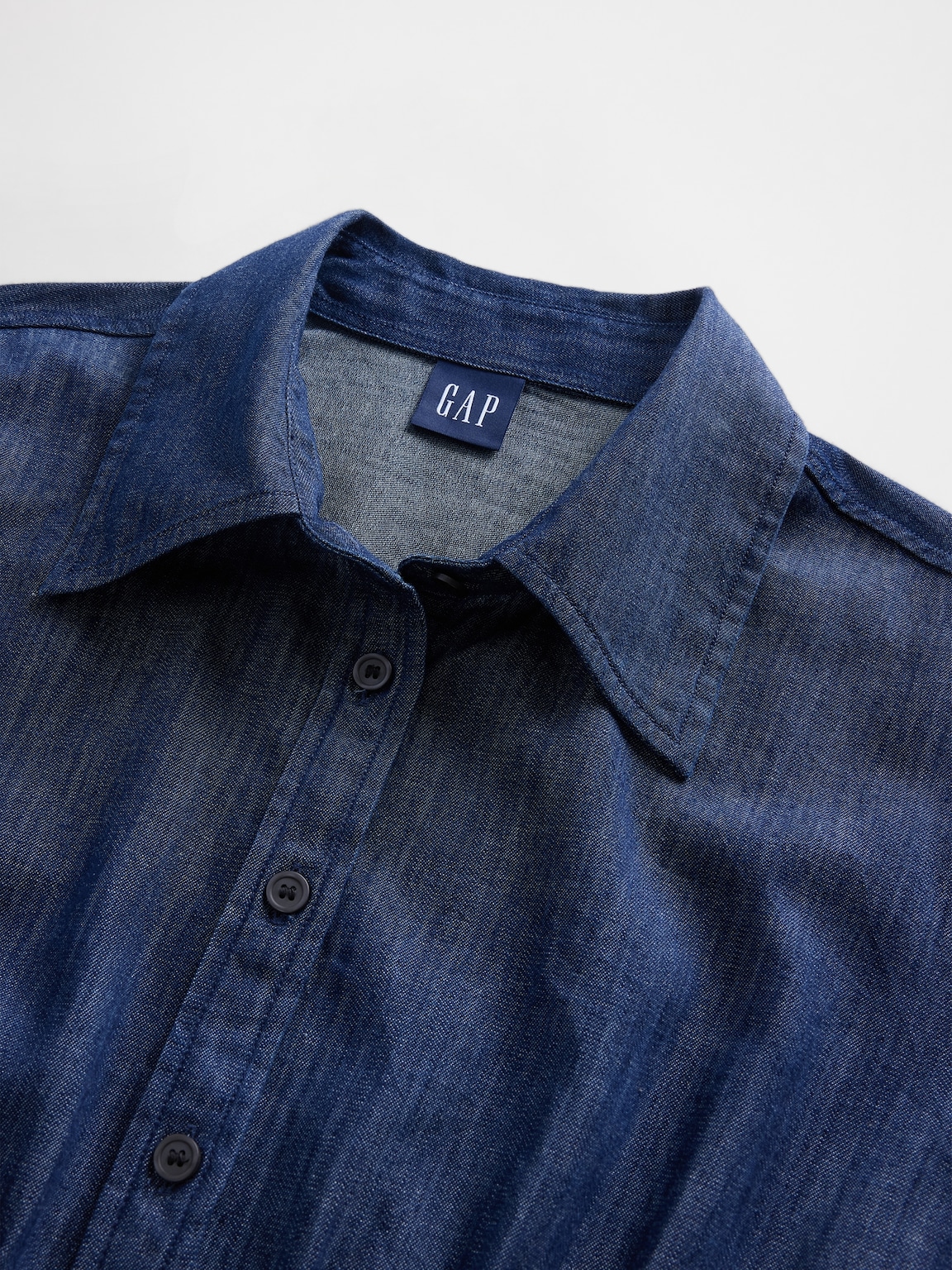 Pleated Mini Shirtdress