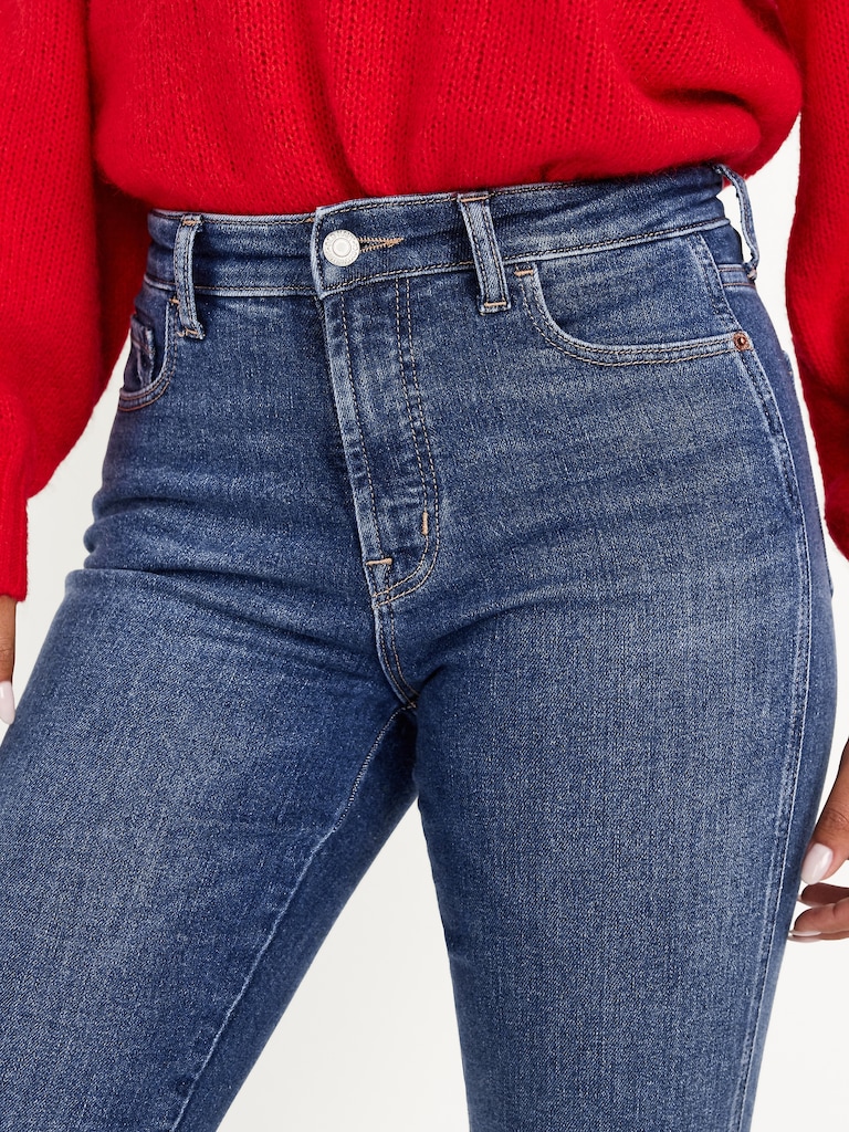 High-Waisted Slim Jeans