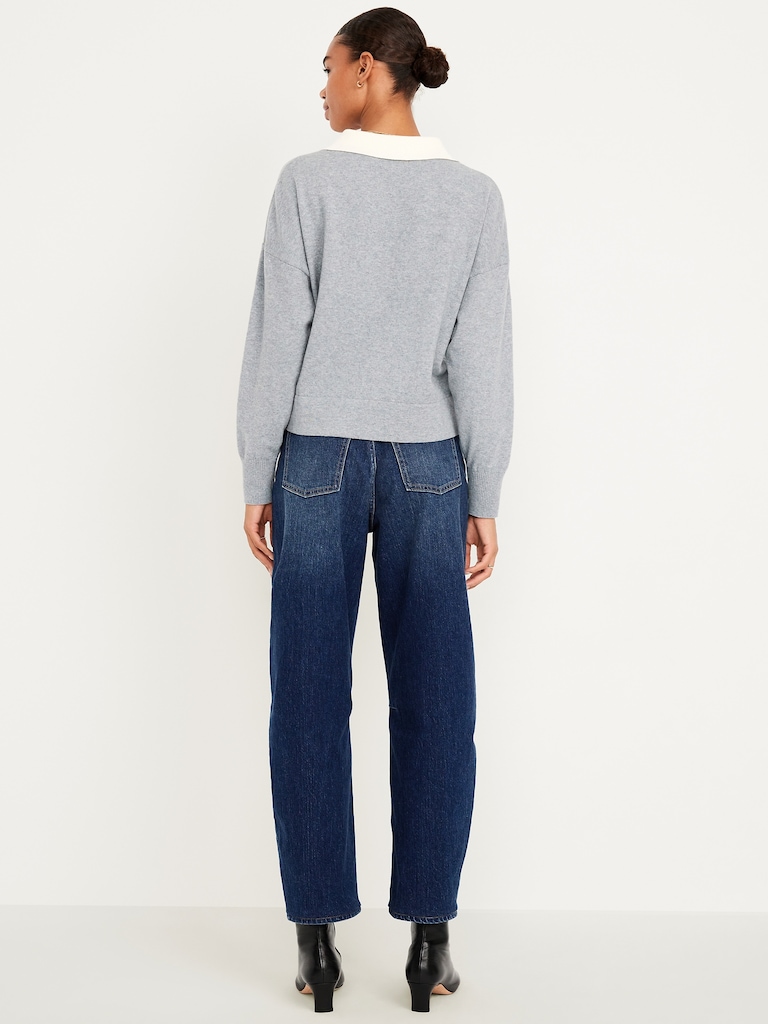High-Waisted Wow Barrel Ankle Jeans