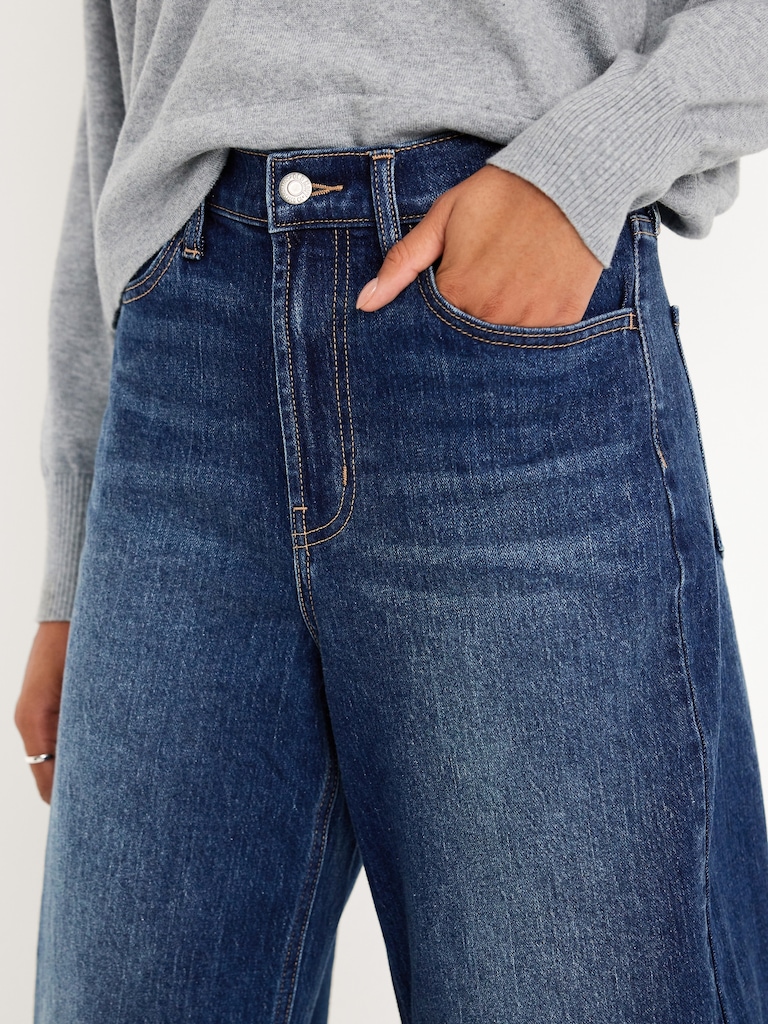 High-Waisted Wow Barrel Ankle Jeans