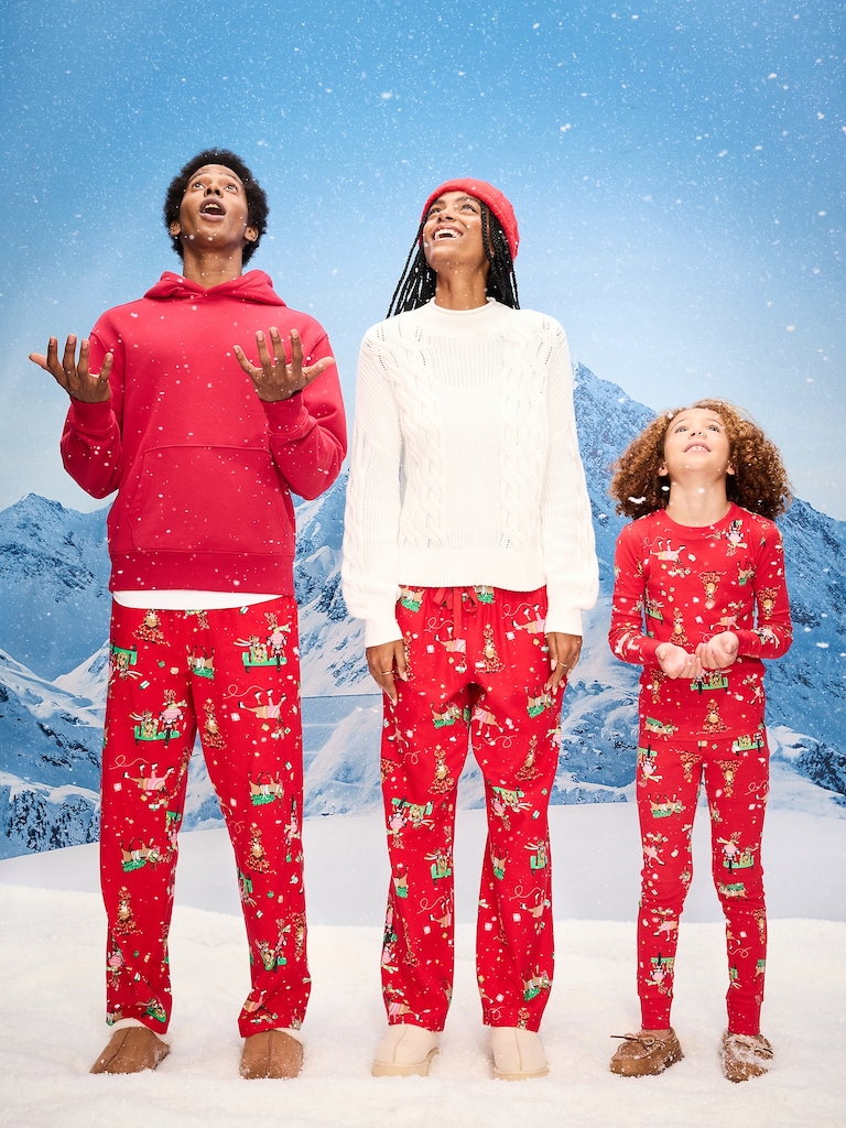 Gender-Neutral Snug-Fit Graphic Pajama Set for Kids