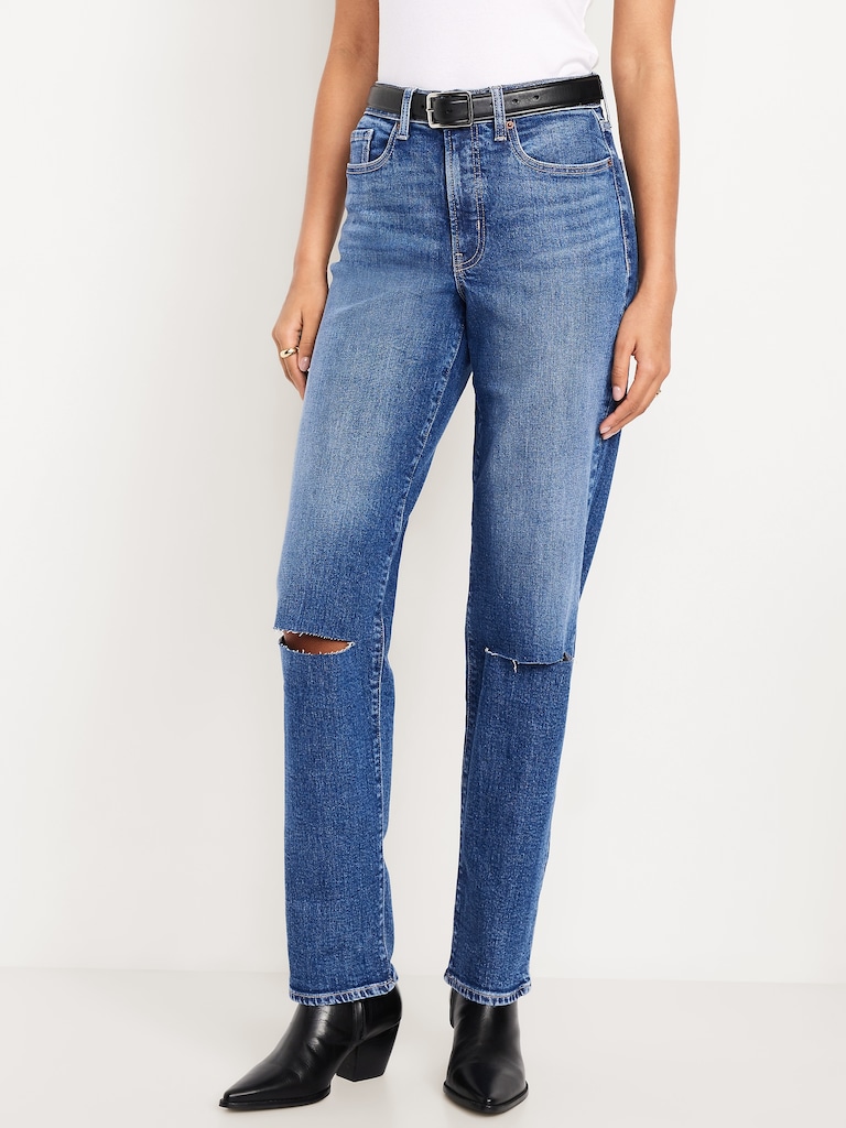 High-Waisted OG Loose Ripped Jeans