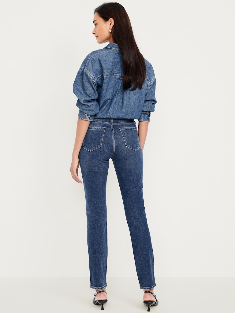 High-Waisted Vintage Slim Jeans