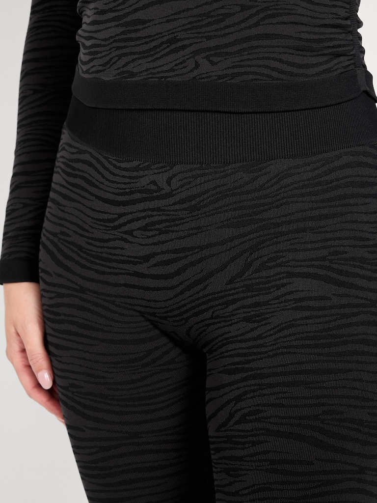 High-Waisted Seamless Jacquard Leggings