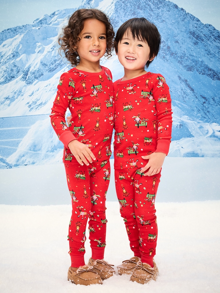 Printed Snug-Fit Pajama Set for Toddler & Baby