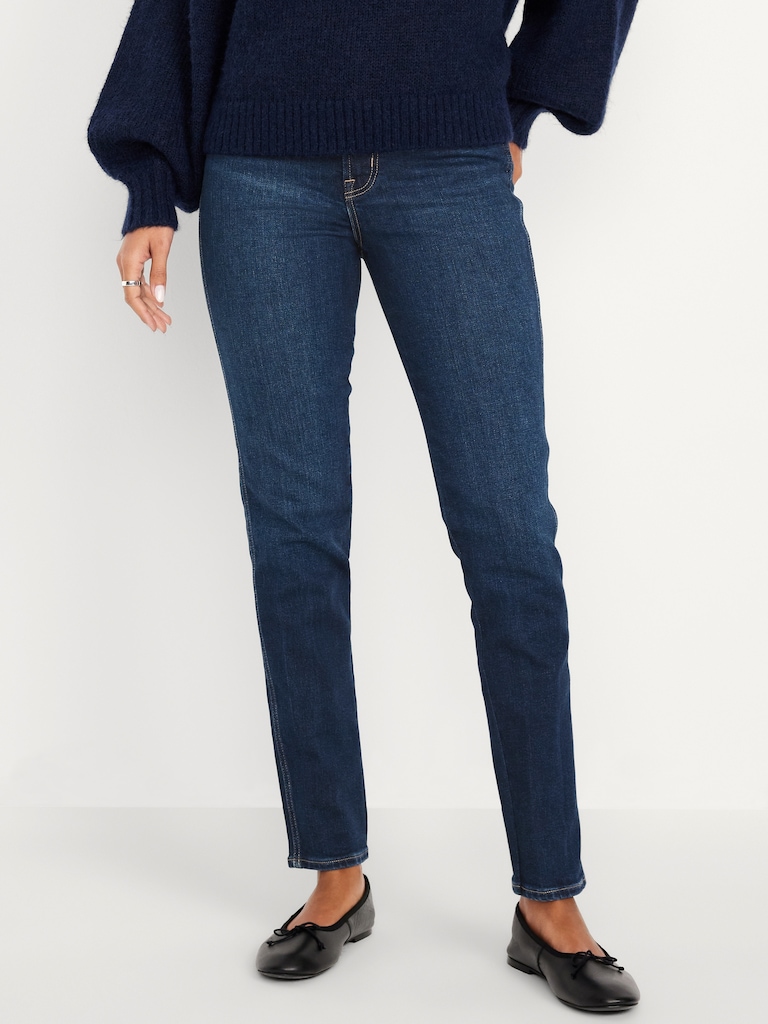 High-Waisted Slim Jeans