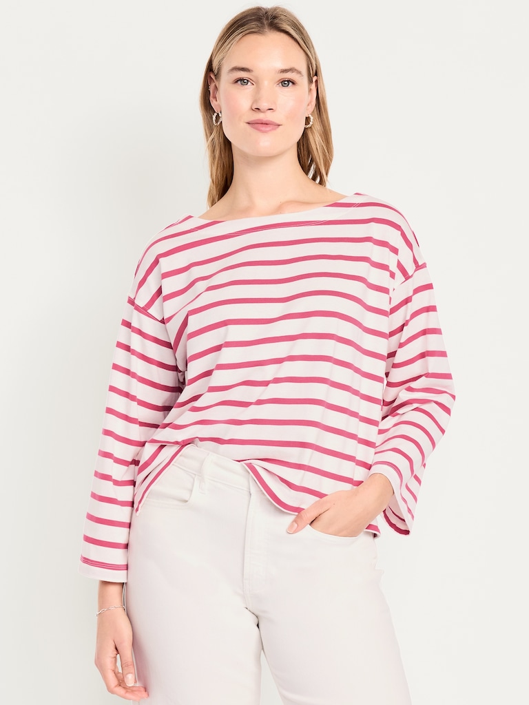 Long-Sleeve Mariner Loose T-Shirt