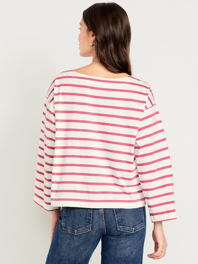 Long-Sleeve Mariner Loose T-Shirt