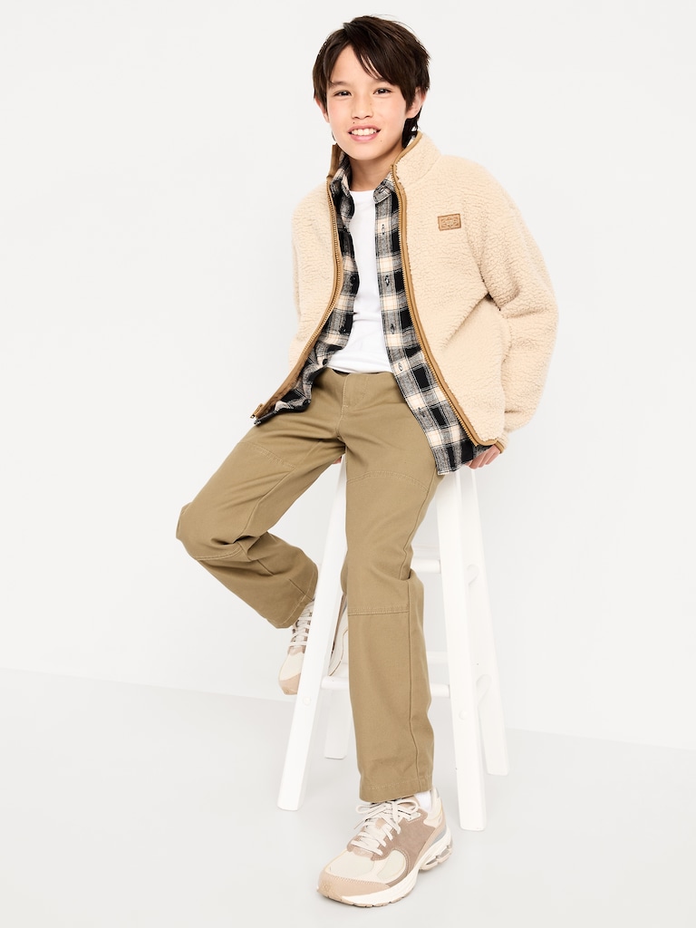 Canvas Straight-Leg Utility Pants for Boys