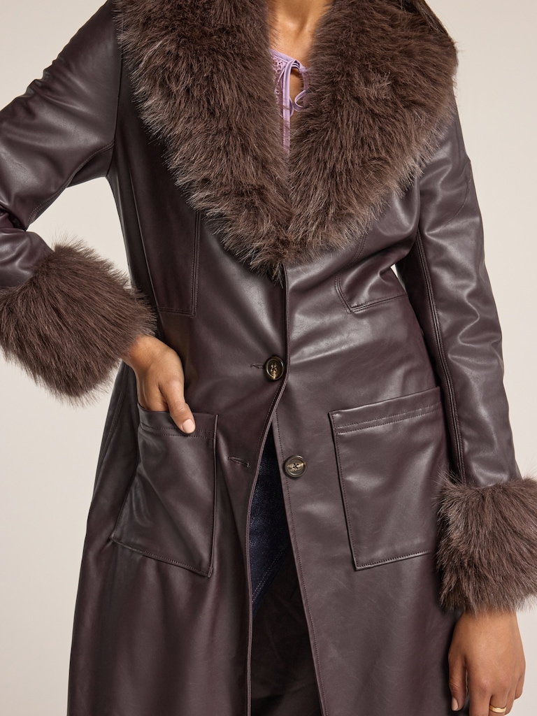 Old Navy x Anna Sui Vegan Leather Coat