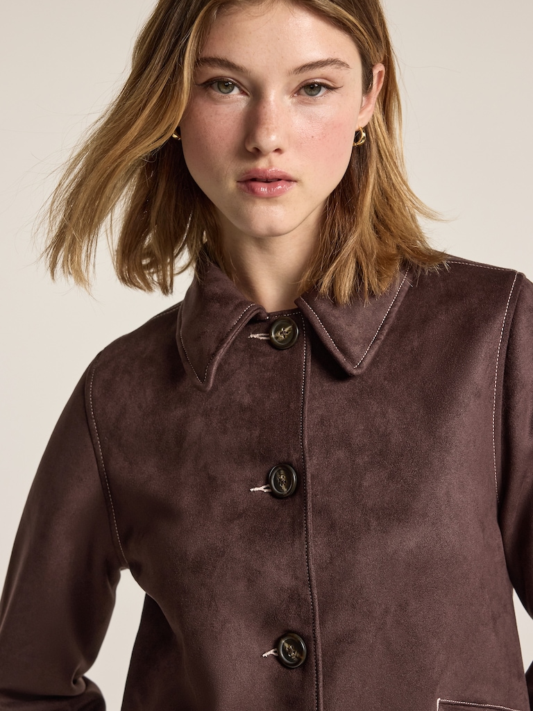 Old Navy x Anna Sui Vegan Suede Boxy Jacket