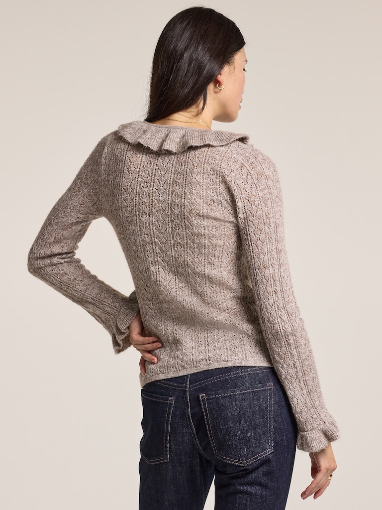 Old Navy x Anna Sui Ruffle Cardigan Sweater