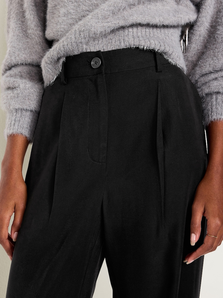 Extra High-Waisted Drapey Trouser Super Wide-Leg Pants