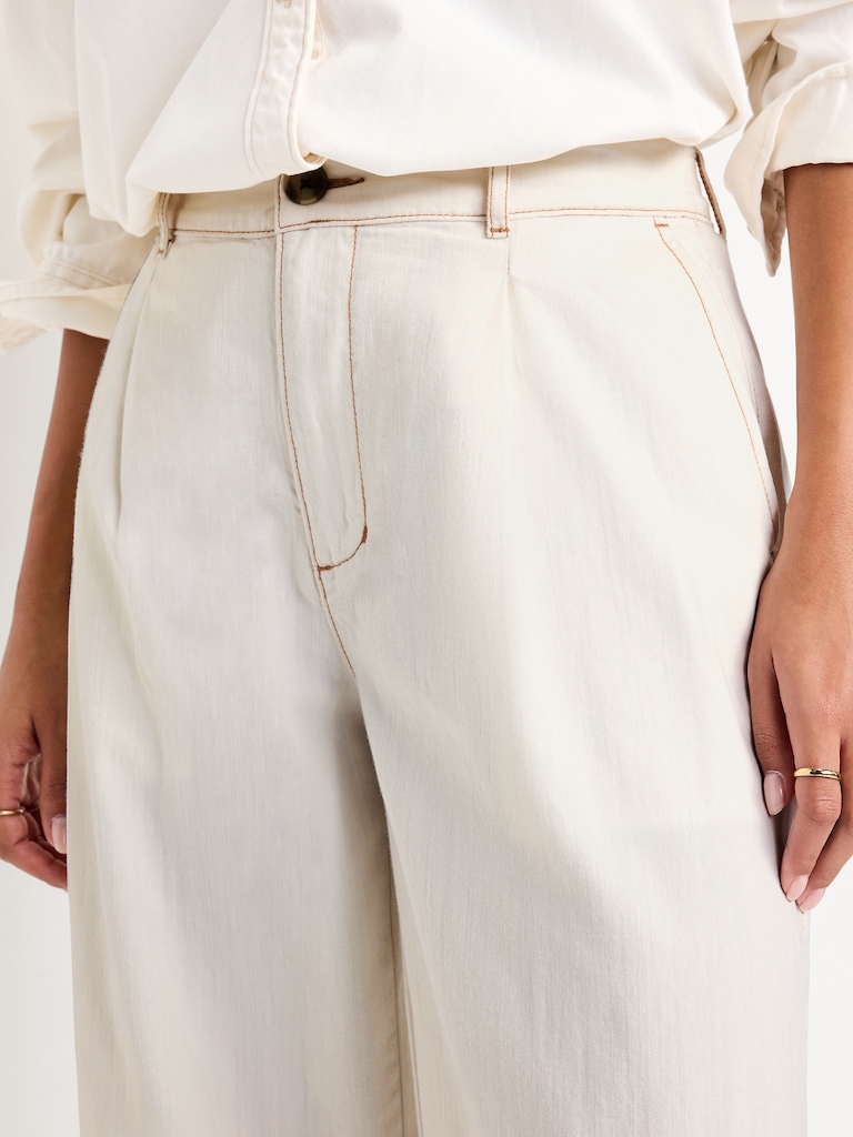 High-Waisted Taylor Trouser Wide-Leg Pants