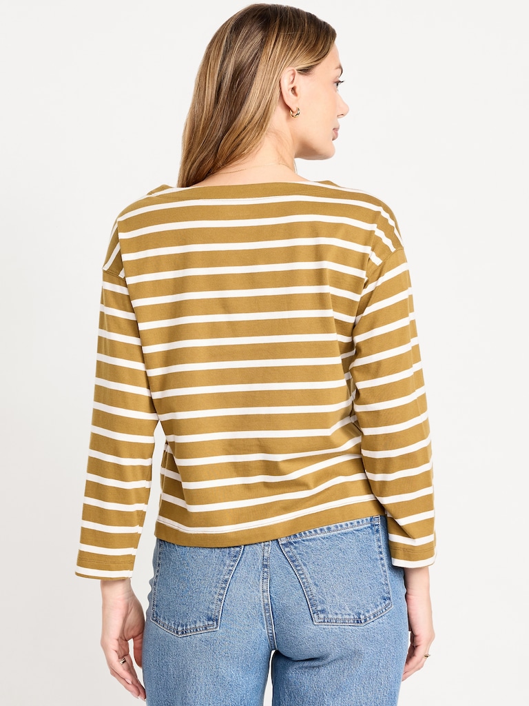 Long-Sleeve Mariner Loose T-Shirt