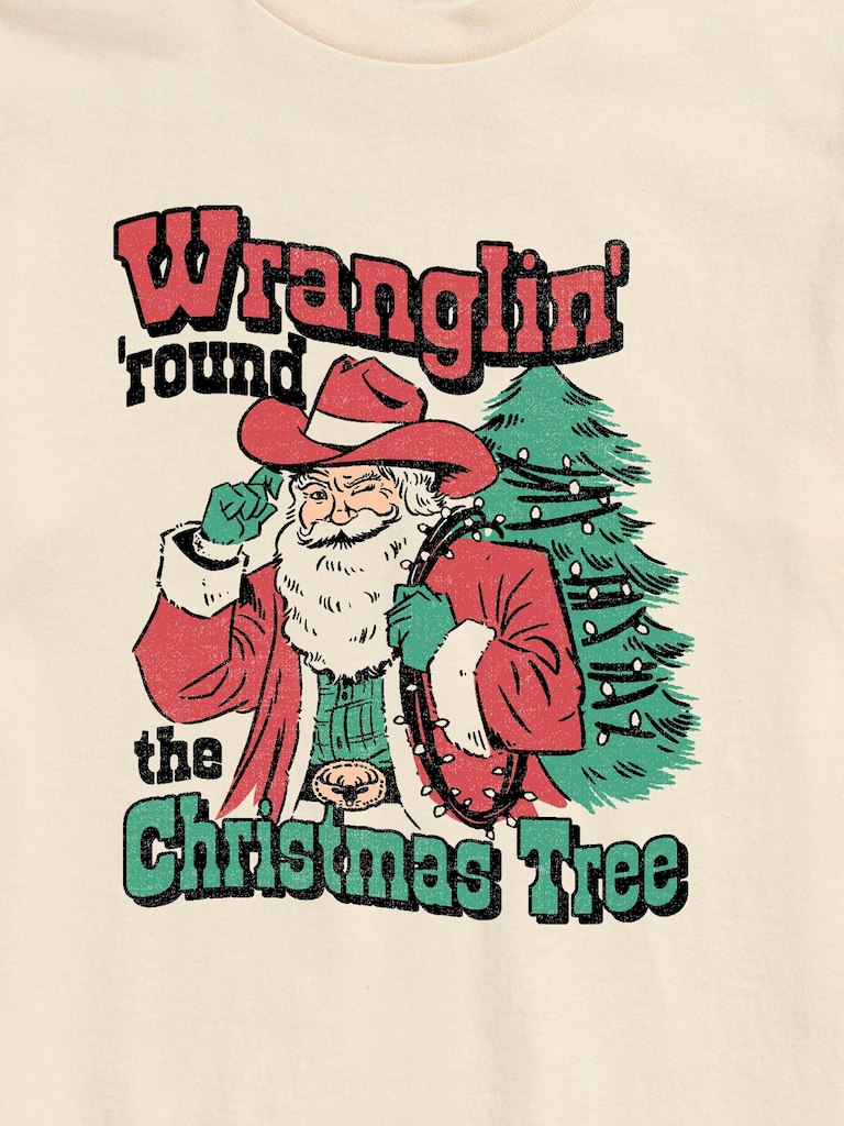 Santa Wranglin Around Short Sleeve Graphic Tee