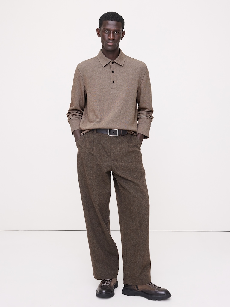 Slub Double-Knit Polo