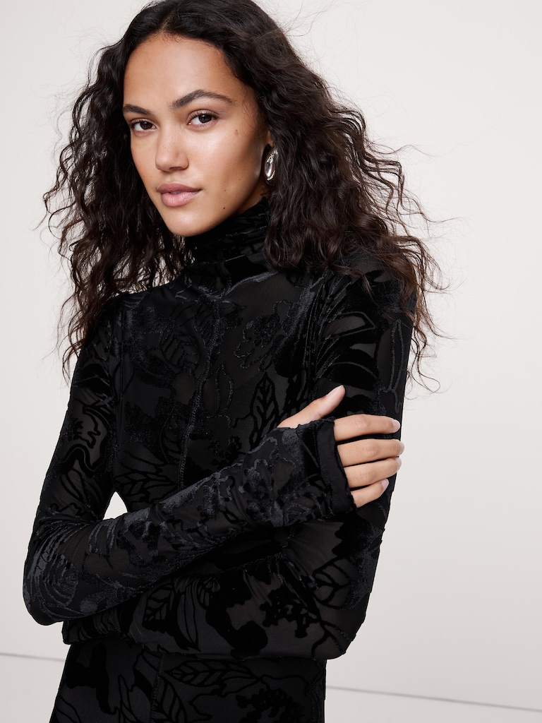 Burnout Velvet Maxi Dress