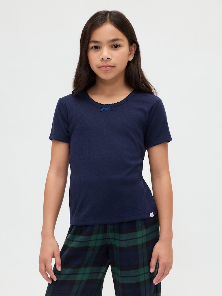Kids Recycled Pointelle PJ T-Shirt