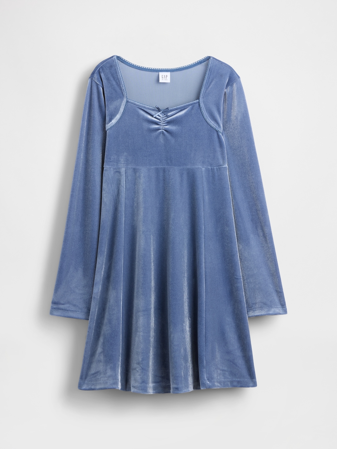 Kids Velvet Empire Waist Dress