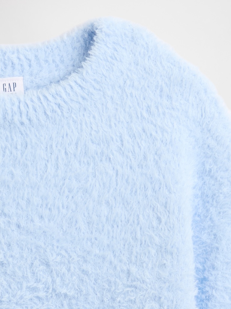 Kids Eyelash Crewneck Sweater