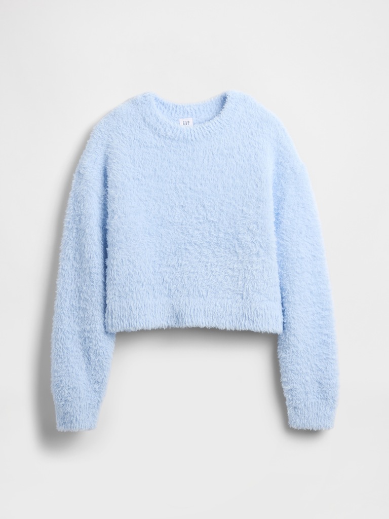 Kids Eyelash Crewneck Sweater