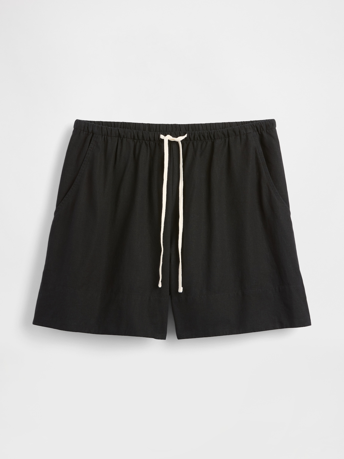 Linen-Blend Easy Shorts