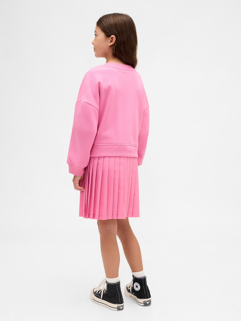 Kids VintageSoft Pleated Sweatshirt Dress