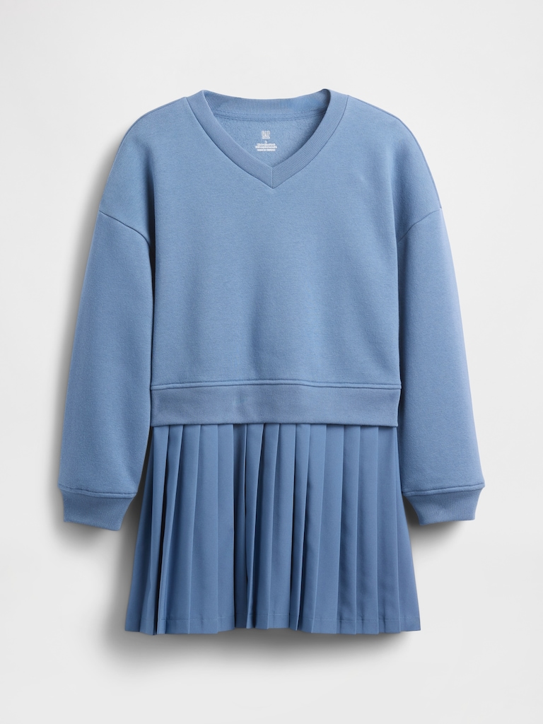 Kids VintageSoft Pleated Sweatshirt Dress