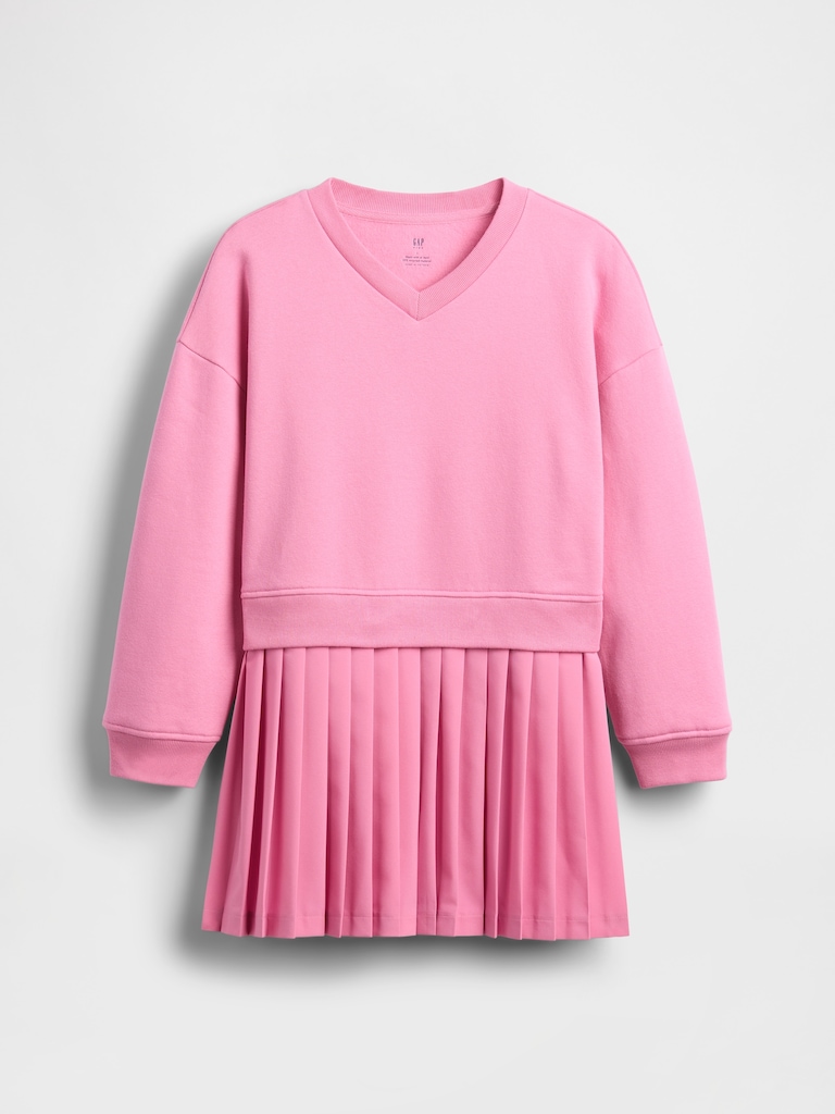 Kids VintageSoft Pleated Sweatshirt Dress