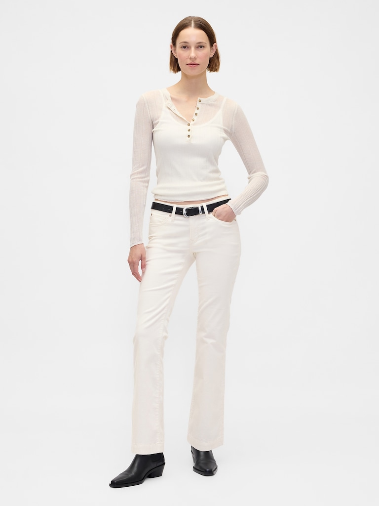 Low Rise Corduroy Long & Lean Pants