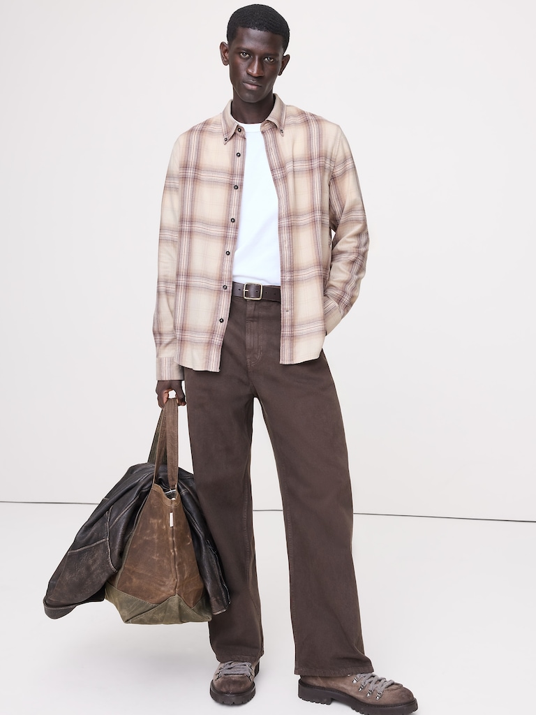 Standard-Fit Lightweight Flannel Shirt